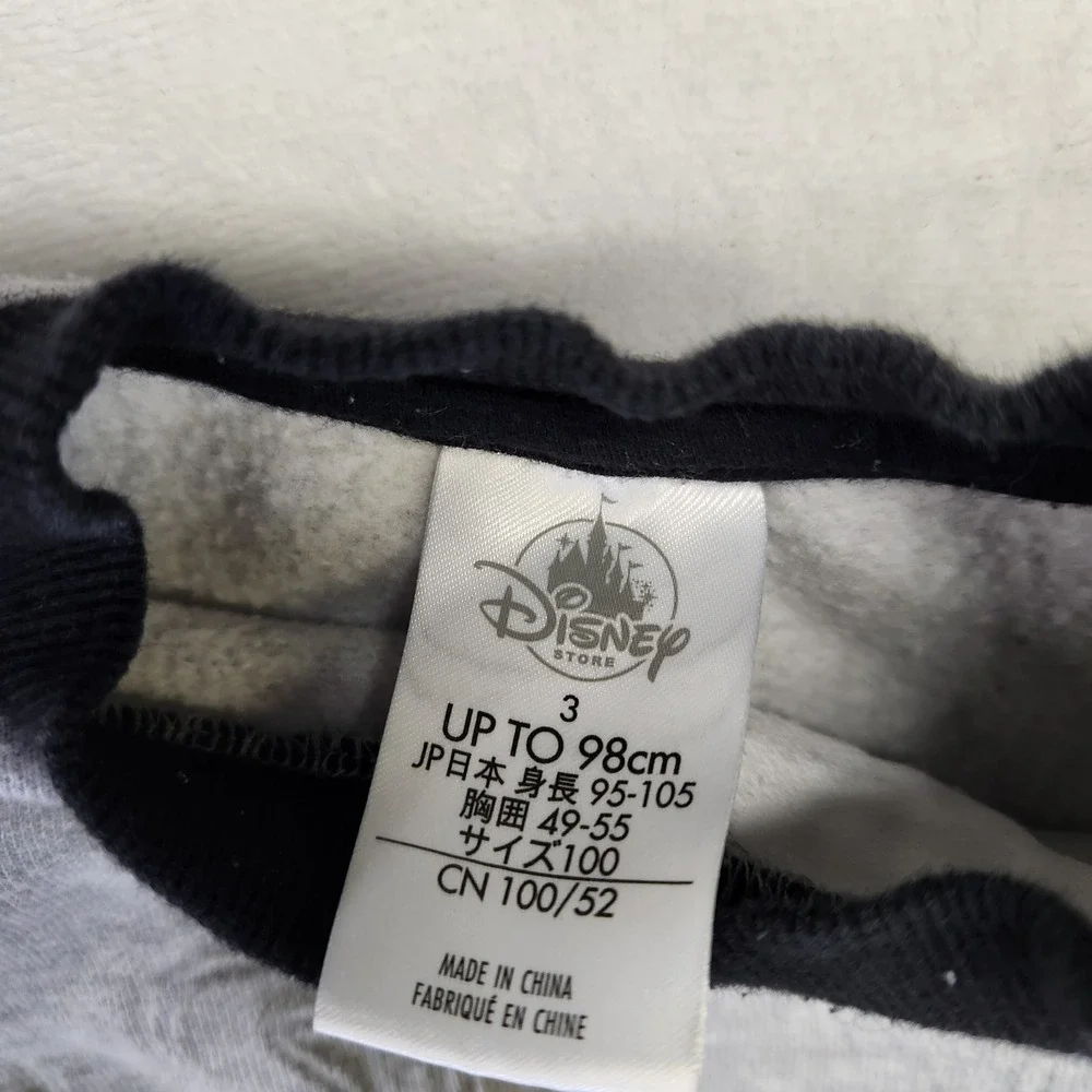 Disney Store Star Wars Kids Sweatshirt Grey‎ Black Quilted Puffer Sleeve Size 3